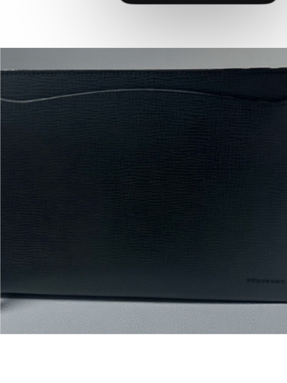 CoA Burberry Vintage Black Leather Clutch Bag - Picture 3 of 8